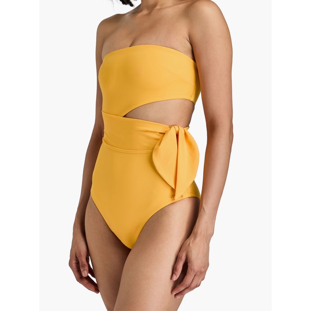 Zimmermann knotted cutout bandeau swimsuit
